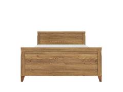Bergen — Double Bed 160 × 200 cm | Golden Sibiu Larch | Tall Headboard