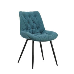 Claudio — Upholstered Corduroy Dining Chair with Metal Legs