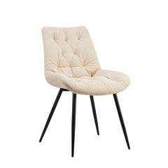 Claudio Upholstered Dining Chair – Corduroy | Black Metal Frame | 4 Colours