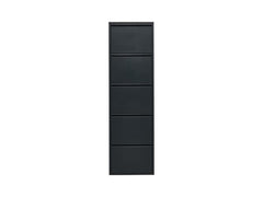 Fly 5K — Tall Metal Shoe Cabinet | 5 Compartments | Anthracite | 50 × 169.5 cm