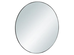 Esra Round Wall Mirror 50 cm – Aluminium Frame, 2 Mounting Plates | Black