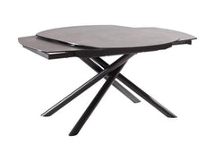 Binz Extendable Dining Table 130–190×100cm – Ceramic & Glass Top, Black & Anthracite