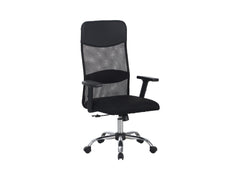 Alex — Mesh Office Chair | TILT | Adjustable Armrests | Black | 108–118 cm
