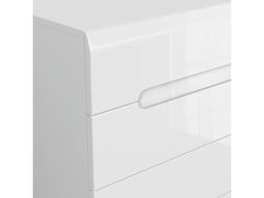 Azteca Trio Chest of Drawers 105 cm – White & White Gloss, 4 Drawers