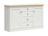 Frija — Chest of Drawers | 4 Drawers & 2 Doors | Andersen Pine & Artisan Oak | Scandinavian Style