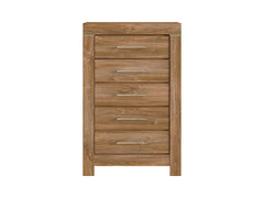 Gent Chest of Drawers — 5 Drawers, Soft-Close Runners & Scratch-Resistant Top, Stirling Oak