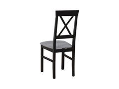 Alla 3 Dining Chair — Upholstered Seat, Black Beech Frame & Timeless Grey Fabric, Barrel 90