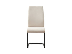 Anne Ph Upholstered Dining Chair – Cantilever Sled Base, Metal Frame | Cream Fabric