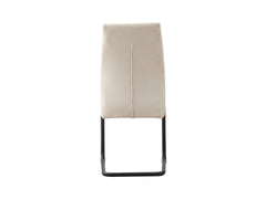 Anne Ph Upholstered Dining Chair – Cantilever Sled Base, Metal Frame | Cream Fabric