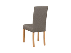 Campel Upholstered Dining Chair – Sonoma Oak Frame, Opium 85 Grey Fabric