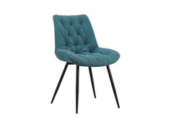 Claudio — Upholstered Corduroy Dining Chair with Metal Legs