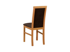 Como Upholstered Dining Chair | Brown & Golden Oak | Ergonomic | 43×92 cm