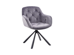 Eileen Swivel Chair – Velvet Grey