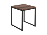 Aroz Side Table 40×40×40 cm – Square Laminated Top, Metal Frame, Compact | Monastery Oak