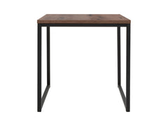 Aroz Side Table 40×40×40 cm – Square Laminated Top, Metal Frame, Compact | Monastery Oak