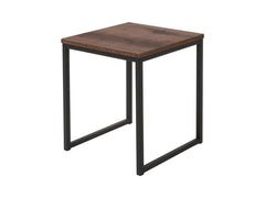 Aroz Side Table 40×40×40 cm – Square Laminated Top, Metal Frame, Compact | Monastery Oak