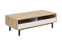 Gap Scandi Coffee Table – Artisan Oak, White & Black | Under-Shelf Storage | 110×60×38 cm | Living Room