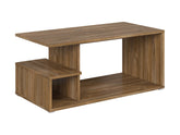 Gato Coffee Table – Geometric Rectangular Living Room Table with Under-Top Storage | Stirling Oak | 100×50×45 cm