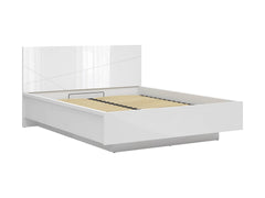 Forn Bed 160×200 with Storage – White Gloss | Gas-Lift Slatted Base