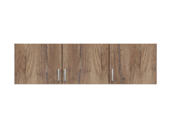 Brando 3 Wardrobe Top Extension Unit 136 cm – Dark Flagstaff Oak / Textile, 3 Doors