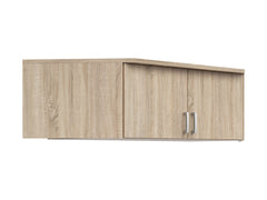 Brando Corner Wardrobe Top Unit 165cm — 2 Doors, Silver Handles & Extra Storage, Sonoma Oak