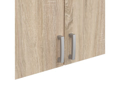 Brando Corner Wardrobe Top Unit 165cm — 2 Doors, Silver Handles & Extra Storage, Sonoma Oak