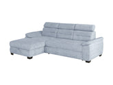 Aguda Corner Sofa Bed | Dolphin Mechanism, 3 Adjustable Headrests & Storage | 269x175cm | 133x210cm Sleep