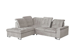 Aragon Corner Sofa Bed with Storage 270×230 cm – Adjustable Headrests & Seat Depth