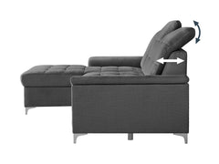 Ariado Left-Hand Corner Sofa Bed with Storage – Velour, 140x200 cm Sleeping Surface
