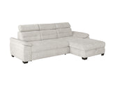Aguda Corner Sofa Bed | Dolphin Mechanism, 3 Adjustable Headrests & Storage | 269x175cm | Cremona 04