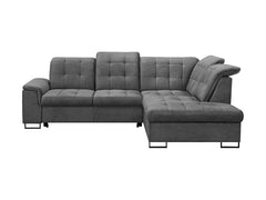 Aragon Corner Sofa Bed — Dolphin Mechanism, Adjustable Headrests & Seat, 140x198cm Sleeping Surface & Storage