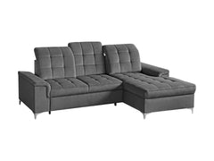 Ariado Right-Hand Corner Sofa Bed — Dolphin Mechanism, 140x200cm Sleeping Surface, Velvet Upholstery & Bedding Storage, Voss 15