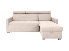 Brico Corner Sofa Bed 204×168 cm – Reversible, Dolphin Mechanism, Adjustable Headrests & Bedding Storage