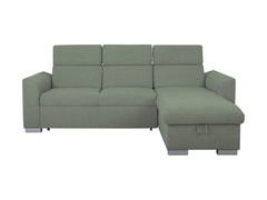 Evia Corner Sofa Bed with Storage – Reversible Left/Right | Adjustable Headrests | Delfin Mechanism | 243×186 cm