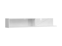 Forn Floating Wall Shelf 156 cm – White Gloss, 2 Compartments