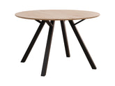 Arno Round Dining Table 120 cm – Artisan Oak / Black