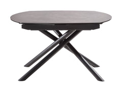 Binz Extendable Dining Table 130–190×100cm – Ceramic & Glass Top, Black & Anthracite