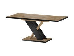 Eryk Extendable Dining Table 138–208 cm – Artisan Oak & Black