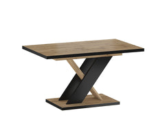 Eryk Extendable Dining Table 138–208 cm – Artisan Oak & Black