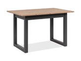 Denver Extendable Dining Table | Artisan Oak & Graphite MDF Frame | 120–160x80cm | Loft Style