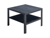 Force CT1928 Square Coffee Table 60×60 cm – Black & Grey, Lower Shelf