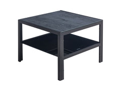 Force CT1928 Square Coffee Table 60×60 cm – Black & Grey, Lower Shelf