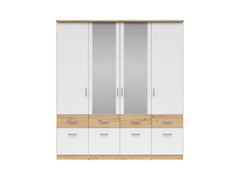 Brando 4 — 4-Door Wardrobe with Mirror & 8 Drawers