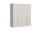 Flex 4-Door Wardrobe 200x218 cm – Kashmir, Hanging Rails & Shelves, Scratch-Resistant