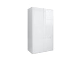 Azteca Trio 2-Door Wardrobe – White & White Gloss, 105 cm