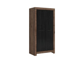 Balin 2-Door Wardrobe 98x195 – Monastery Oak & Black Oak