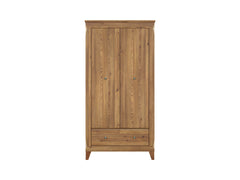 Bergen 2-Door Wardrobe – Golden Sibiu Larch, 102 cm