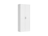 Flex Wardrobe 100 cm – White, 2 Rails, 3 Drawers & 4 Shelves