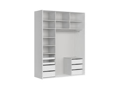 Flex Open Wardrobe 180 cm – White Open Dressing Room