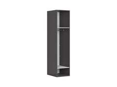 Flex Narrow Wardrobe 50 cm – 1-Door Column Wardrobe with Rail & Shelves | Graphite | 50×218×66 cm